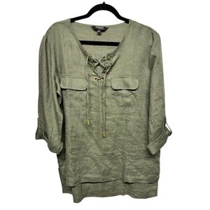 2/$20   Ellen Tracy Womens 3/4 Sleeve Blouse
